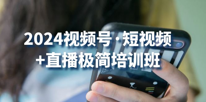 热门短视频运营项目,2024视频号·短视频+直播极简培训班:抓住视频号风口,流量红利